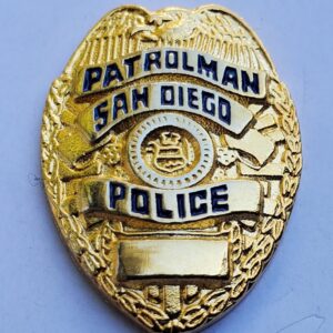 San Diego Patrolman MINI PIN Hat Lapel Tie Tack Police Department California SDPD