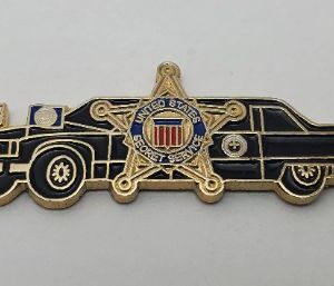 US Secret Service Presidential Cadillac The Beast Limo USSS Badge Mini Pin Tie Tack Lapel