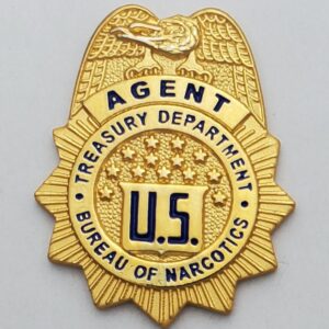 US Treasury Department Bureau of Narcotics Agent Mini Pin Lapel Badge Hat Tie Tac FBN BNE