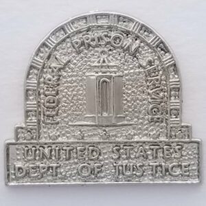 Department of Justice Prison Service MINI PIN Lapel Badge Hat Tack DOJ Corrections Incarceration