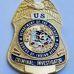 BIA Mini Pin Hat Tie Tac Department Interior Bureau of Indian Affairs Criminal Investigator