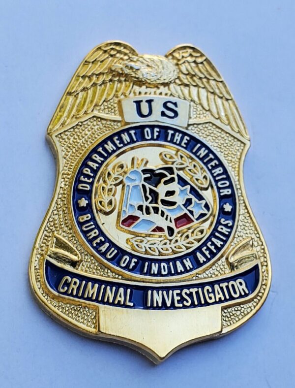 BIA Mini Pin Hat Tie Tac Department Interior Bureau of Indian Affairs Criminal Investigator